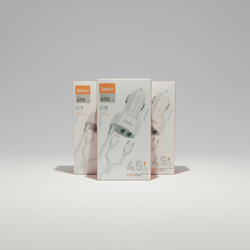 Geman G232 4.5 star rated car charger in vehicle outlet